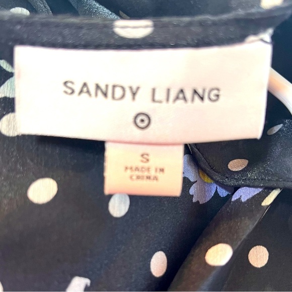 Sandy Liang floral dress with white polka dots small pre owned good condition - Picture 5 of 5